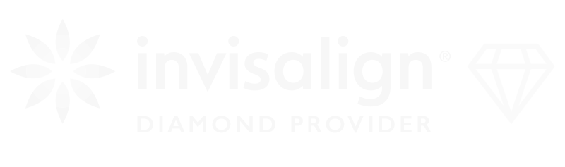 A white background with words, Invisalign Diamond Provider