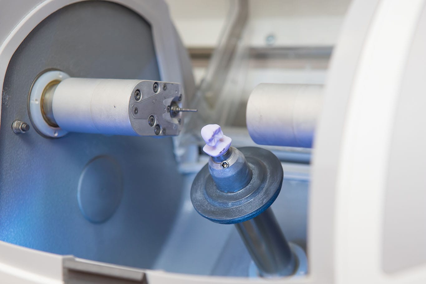 cerec crowns being machined